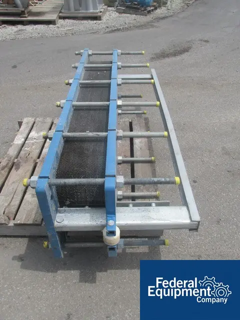 358 sq.ft., 100 psi shell, Polaris #950-68, plate heat exchanger, 304 Stainless Steel, 15" wide x 63" high - Image 1
