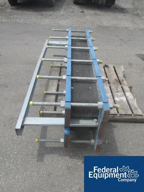 358 sq.ft., 100 psi shell, Polaris #950-68, plate heat exchanger, 304 Stainless Steel, 15" wide x 63" high - Image 3