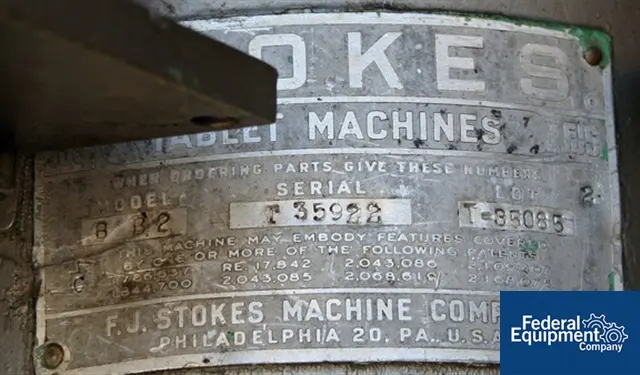 2.5 Ton, Stokes #BB2, rotary tablet press, 27 station, double sided, 5/8" max tablet diameter, 11/16" max - Image 2