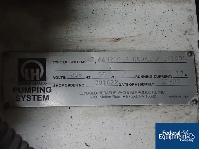 Leybold #D60AC, vacuum pump, 2 HP, s/n #1285442970, #2930-95 - Image 2