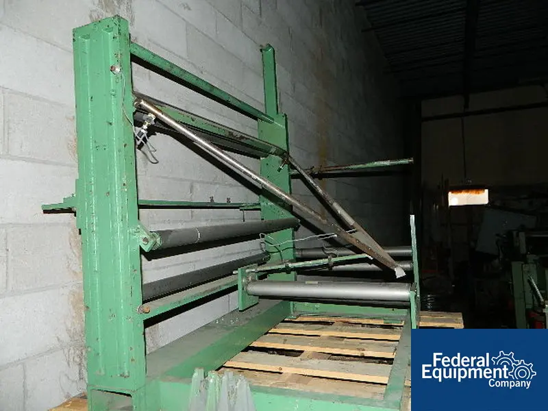 Folder, GEC #403, 3 fold in web direction, 15" wide, with stacking bin and stack drop, #47683 - Image 3