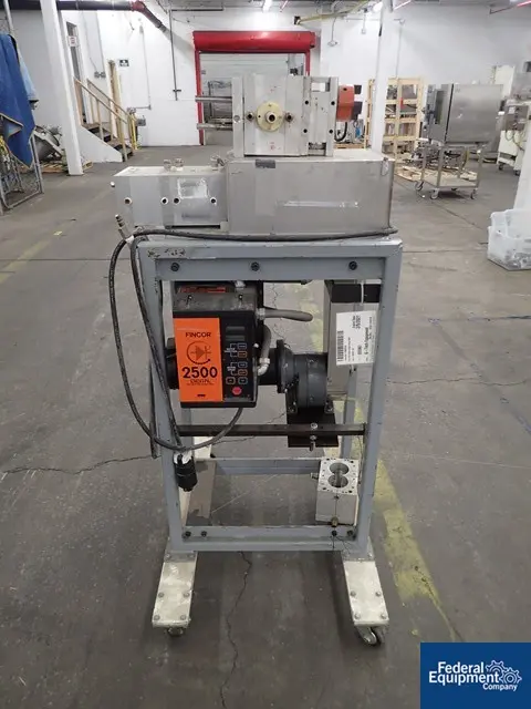 Twin Screw Feeder, (2) 2.5" diameter intermeshing screws, 1.5" feed opening, jacketed barrel sections, #3112-5 - Image 3
