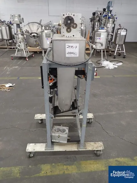 Twin Screw Feeder, (2) 2.5" diameter intermeshing screws, 1.5" feed opening, jacketed barrel sections, #3112-5 - Image 4