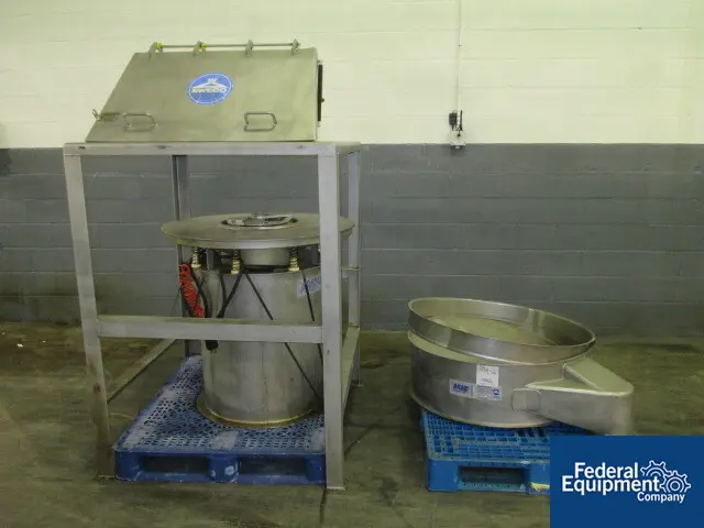 Bag Dump Station, Sweco #ZS40S124BDSDSFXB, Stainless Steel, 28" diameter dump opening, 40" Sweco base with - Image 1