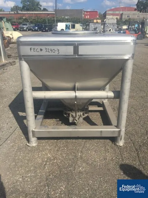 Tote Systems, tote bin, stainless steel, #3240-3 - Image 1
