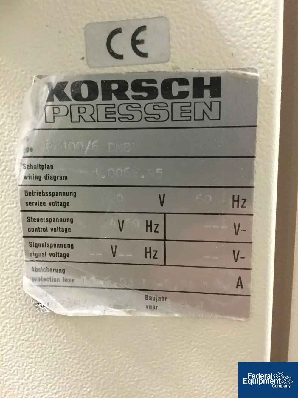 4 Ton, Korsch #PH106-DMS, tablet press, 6-station, 40 KN compression pressure, 15mm max.tablet diameter - Image 6