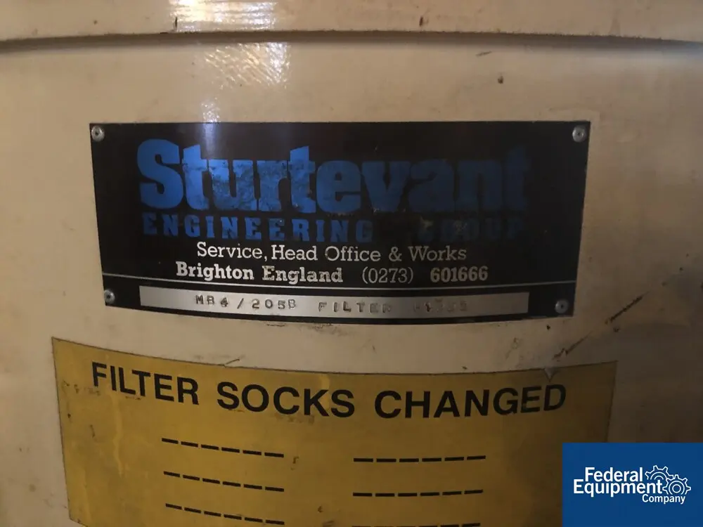 Sturtevant Engineering #MB4/205B, Dust Collector, Carbon Steel, 7.5 HP blower, model 6X5B00760, 230/460 volt - Image 2