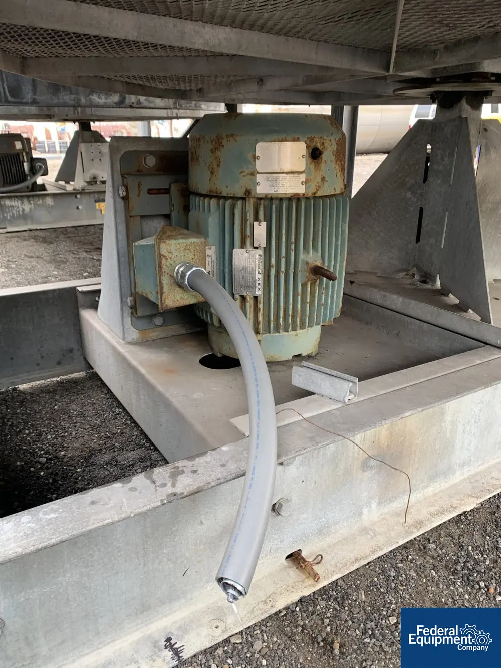 Esex air fin cooled heat exchanger, (2) fans, on stand, #3397-9 - Image 8