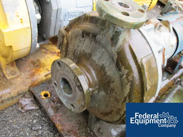 Durco centrifugal pump, Stainless Steel construction, 2" x 1" x 10" impeller, on base with 10 hp, 230/460 V. - Image 3