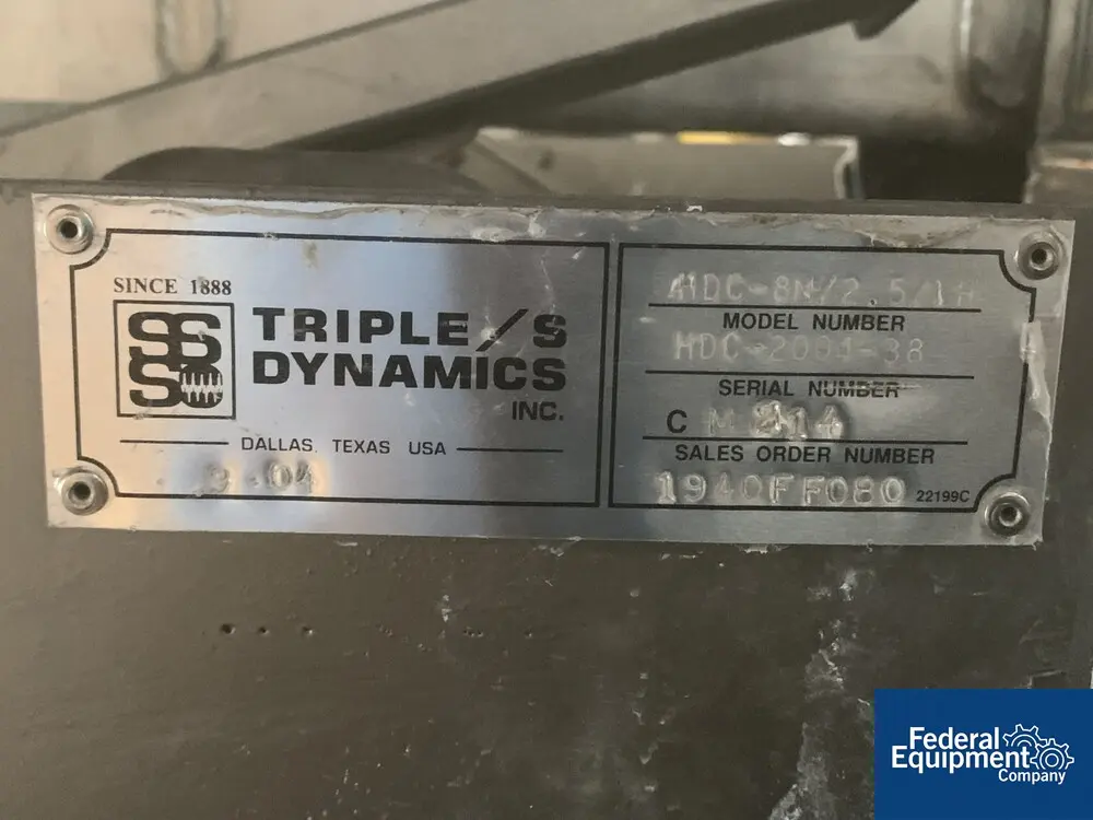 Triple/S Dynamic Slipstick #HDC-8M-2.5/1H, belt conveyor, 1.5 HP, 2004, #70754, 2004 - Image 2