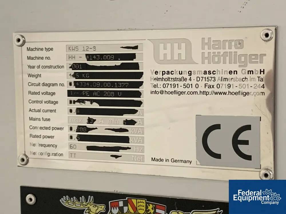 Harro Hofliger #KWS12-S, capsule checkweigh, (12) lanes, with stainless steel hopper and control cabinet, 208 - Image 2