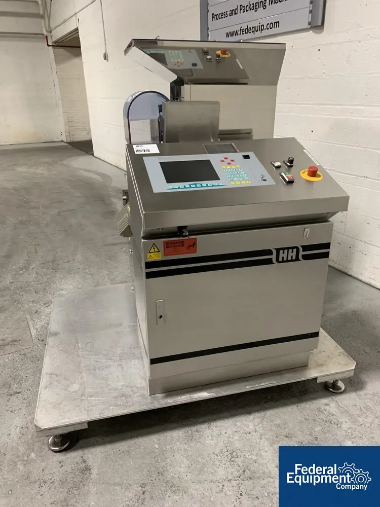 Harro Hofliger #KWS12-S, capsule checkweigh, (12) lanes, with stainless steel hopper and control cabinet, 208 - Image 4
