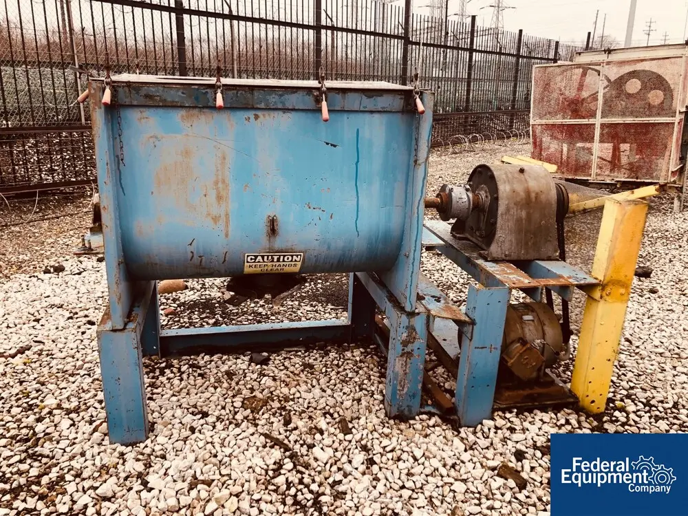15 cu.ft. Marion #2030, paddle blender, Carbon Steel, approximately 27" wide x 48" long trough, outboard - Image 4