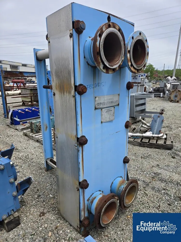 443 sq.ft., Tranter Superchanger, S8-HP-60, plate heat exchanger, Stainless Steel, 100 psi, 2000, #28057 (2 - Image 1