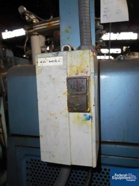 4" x 8" Keith 3 roll mill, cored rolls, adjustable first & third roll, knife discharge, adjustable end - Image 6