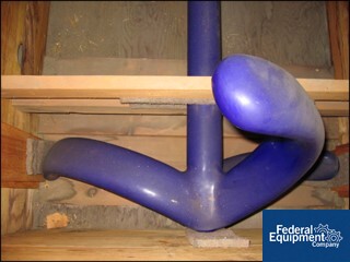 Dedietrich glass lined 3 blade retreat curve agitator, 500 gallon, 3" diameter x 81" long shaft, 38" span - Image 2