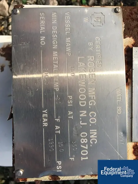 21 sq.ft. Sigri/Roben #DK72-08-6-1 graphite heat exchanger, graphite tube side, carbon steel shell side - Image 3
