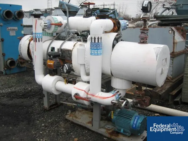 60 sq.ft. Carbone #PTY10-31-6, shell & tube heat exchanger, 100/100 psi, carbon steel shell, 1992, #26710 - Image 1