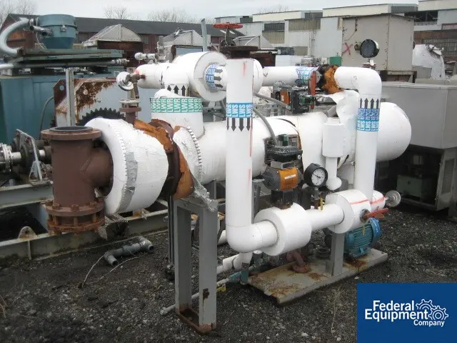 60 sq.ft. Carbone #PTY10-31-6, shell & tube heat exchanger, 100/100 psi, carbon steel shell, 1992, #26710 - Image 2