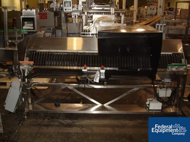 vial inspection, Pro-Quip unit, Stainless Steel base & housing, 7' long conveyor, #27292 - Image 1