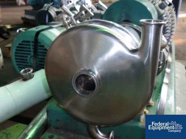 Tri-Clover #C218MD25T-8, centrifugal pump, Stainless Steel, 2" x 1.5" on base, 25 HP, 230/460 V., serial - Image 2