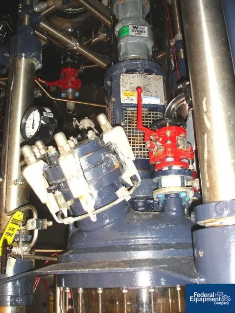 26.42 gallon R & M Italia reactor train, 100 liter, glass lined, removable dish top, dish bottom, 150 psi - Image 3