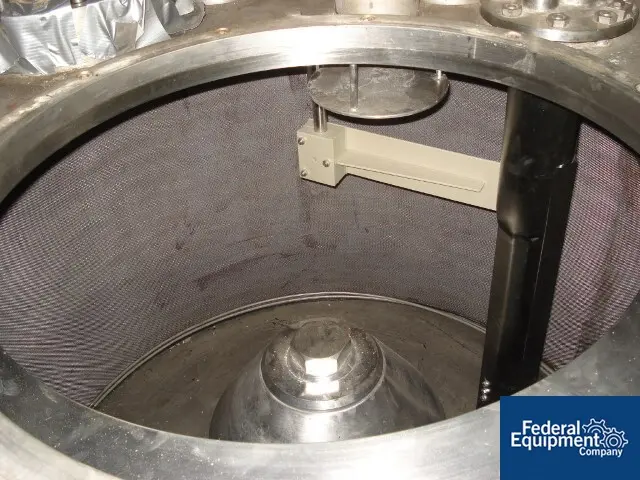 49" x 32" Krauss Maffei #VZO125/3.2C, basket centrifuge, 316L Stainless Steel, top load/unload, 40 HP, 1986 - Image 4
