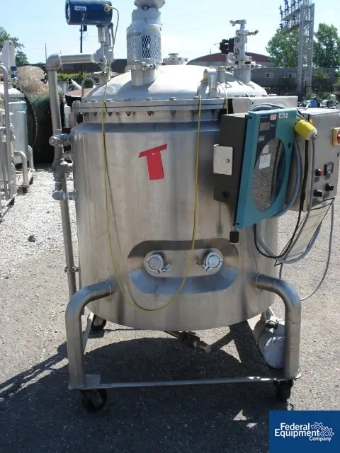 132.08 gallon DCI, 500 liter reactor, 316L Stainless Steel, 36" dia x 32" straight side, 30/115 psi - Image 2