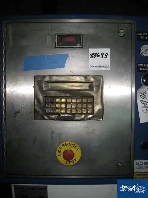 Chicago Boiler #KD25C, Dyno mill horizontal media mill, 25 liter jacketed bowl, 30 HP, serial #951121,1995 - Image 4