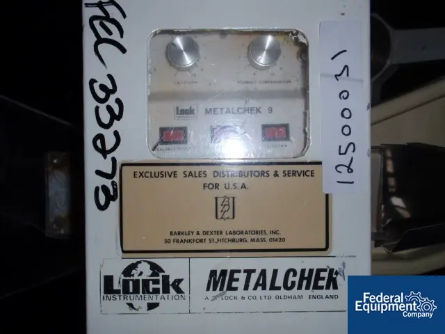 Lock pass thru metal detector, type 9, 4" W x 1.5" H aperture, on portable stand w/reject, #33273 - Image 3