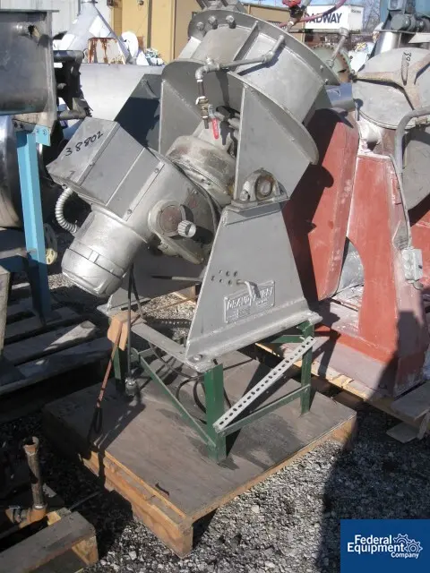 Dravo pelletizing disk, Stainless Steel, 14" diameter disk, on base w/.25 HP motor, #38802 - Image 1