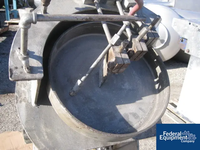 Dravo pelletizing disk, Stainless Steel, 14" diameter disk, on base w/.25 HP motor, #38802 - Image 3
