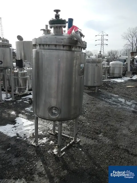 132 gallon Precision Stainless reactor, 316L Stainless Steel, bolt on dish top, dish bottom, 45 psi @ 300°F - Image 2
