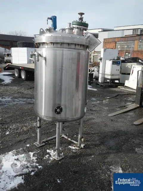 132 gallon Precision Stainless reactor, 316L Stainless Steel, bolt on dish top, dish bottom, 45 psi @ 300°F - Image 3