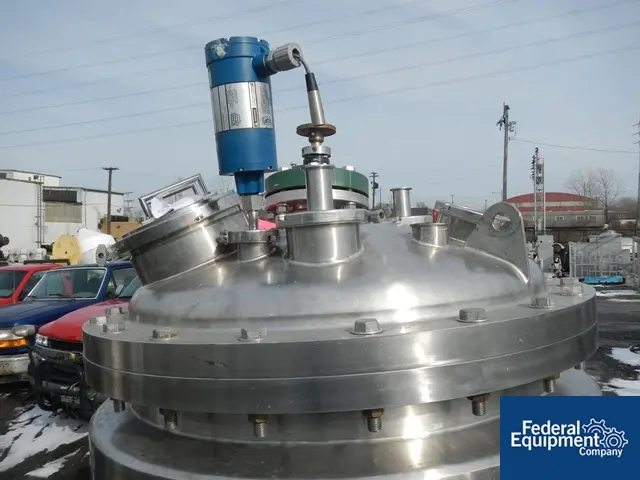 132 gallon Precision Stainless reactor, 316L Stainless Steel, bolt on dish top, dish bottom, 45 psi @ 300°F - Image 5