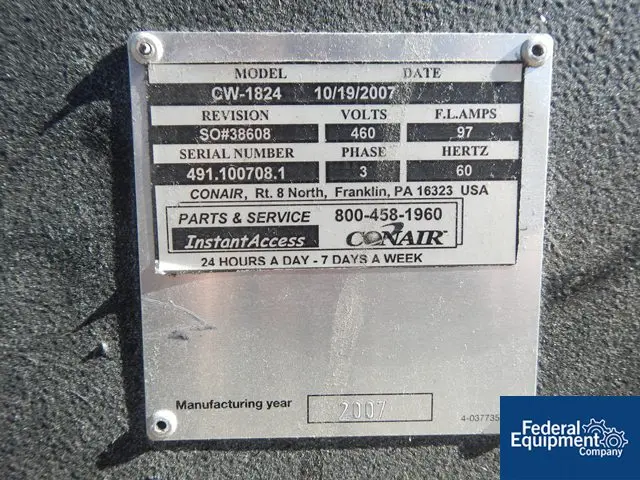 18" x 24" Conair #CW1824, granulator, 3-knife open rotor, 25 HP, 460 V. motor, sound enclosure, 2007, #40880 - Image 8