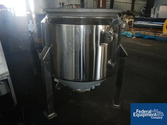 200 gallon Pfaudler reactor body, RX series, 39" dia.x33" straight side x 14" D cone bttm, 100 psi & FV @ - Image 2