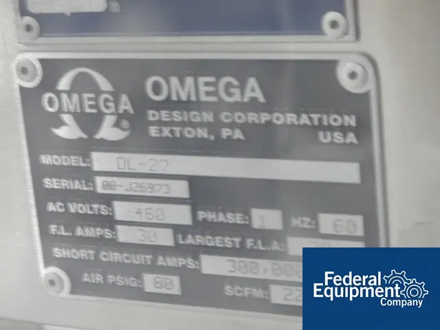 Omega Design #DL27, shrink bundler, to 26 bundles/min or 150 contain./min, 30" W x 11" H x 24" L heated - Image 8