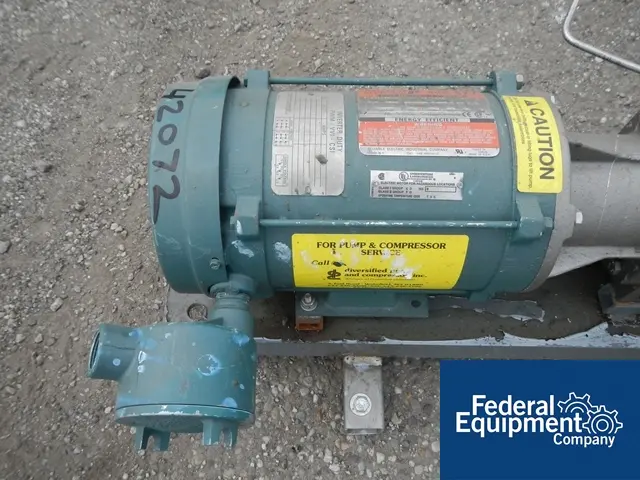 Lobeflo rotary lobe pump, Stainless Steel const., 2" inlet/outlet on base, 1 HP motor, #42072 - Image 3
