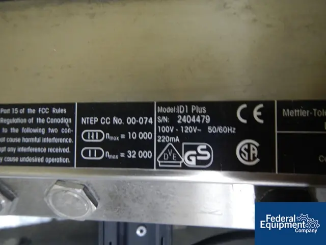 Mettler Toledo #1D1 Plus, Floor Scale, 24" x 31", Serial #2404479, #41748 - Image 3
