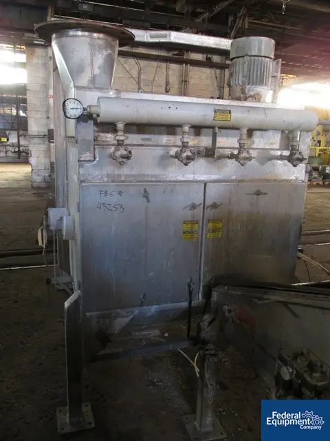 Dump Station, Young #10X8-C, Stainless Steel bag dump, 5" x 5" dump area, integrally mtd.dust filter - Image 3