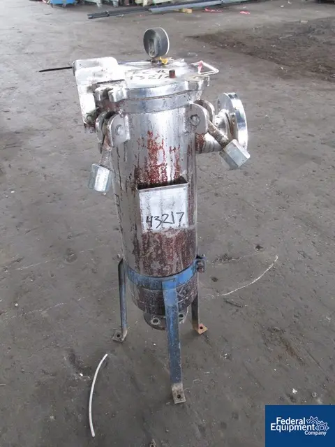 8" York #HSSB113F-RSCPP-CRN, basket filter, Stainless Steel, 8" diameter x 18" deep, 150 psi @ 225&deg;F, #43217 - Image 1
