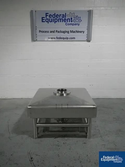 17 cu.ft., GEA, Stainless Steel 500 liter bin, 48" x 48" x 6" straight side x 12" cone bottom, 8" top/8" - Image 1