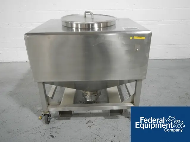 19 cu.ft., Tote Systems, Stainless Steel bin, 35" x42" x18" straight side x 14" cone bottom, 22" top port, 8" - Image 2