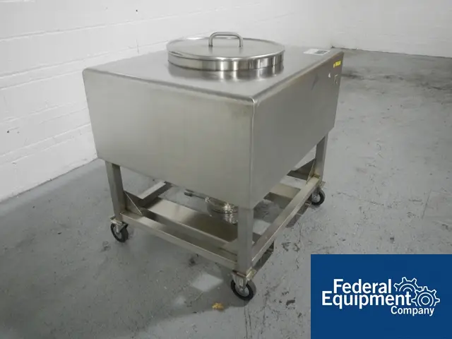 19 cu.ft., Tote Systems, Stainless Steel bin, 35" x42" x18" straight side x 14" cone bottom, 22" top port, 8" - Image 4