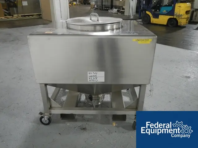 19 cu.ft., Tote Systems, Stainless Steel bin, 35" x42" x18" straight side x 14" cone bottom, 22" top port, 8" - Image 5