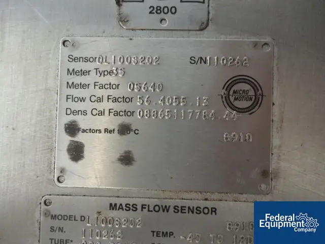 Micro Motion #DL1008202, flow meter. 1.5", Stainless Steel construction, #44829 - Image 3