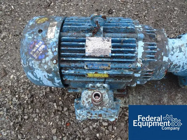 310 GPM, Waukesha #200, Stainless Steel rotary lobe pump, 4" in/outlet, on base, 20 HP, 230/460 V., #44850 - Image 4