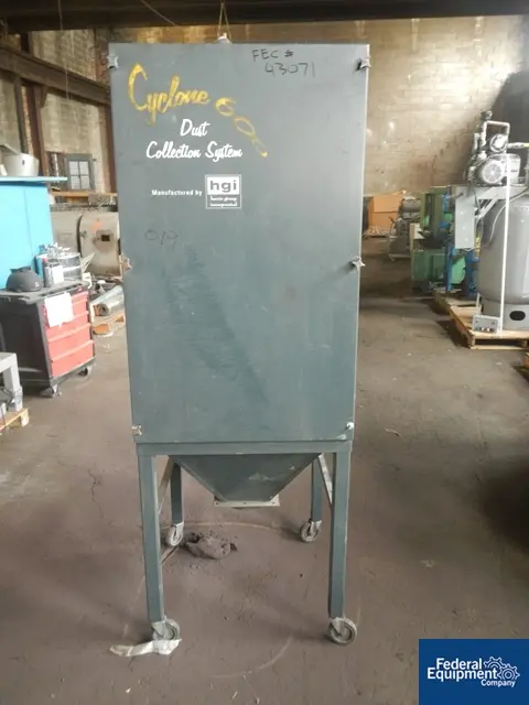 HGI Cyclone #600, Carbon Steel dust collector, 1 HP, 115-208/230 V. blower, on legs, #43071 - Image 1