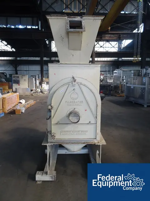 Jacobson #P2400-FF, Carbon Steel Full Circle Mill, 24" dia.grind.chember, 6" screw feeder, w/hopper, 60 HP - Image 4